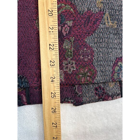 Christopher & Banks Blazer Womens Large Purple Gray‎ Tapestry Brocade Floral - Picture 7 of 7